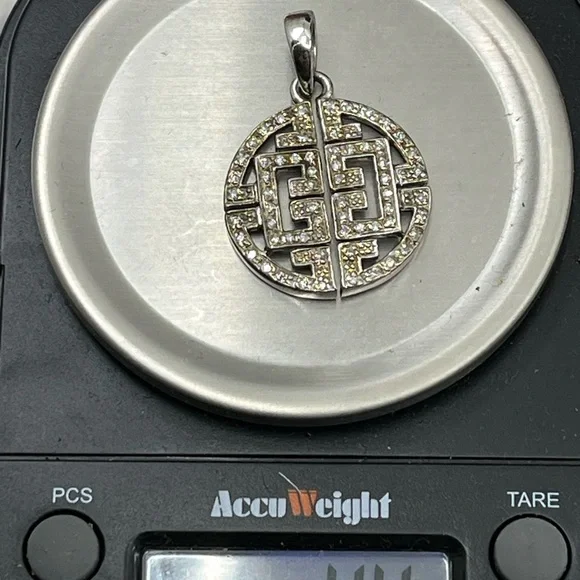 Vintage Affinity 925 Sterling Silver Real Diamond Pendant - Picture 16 of 16